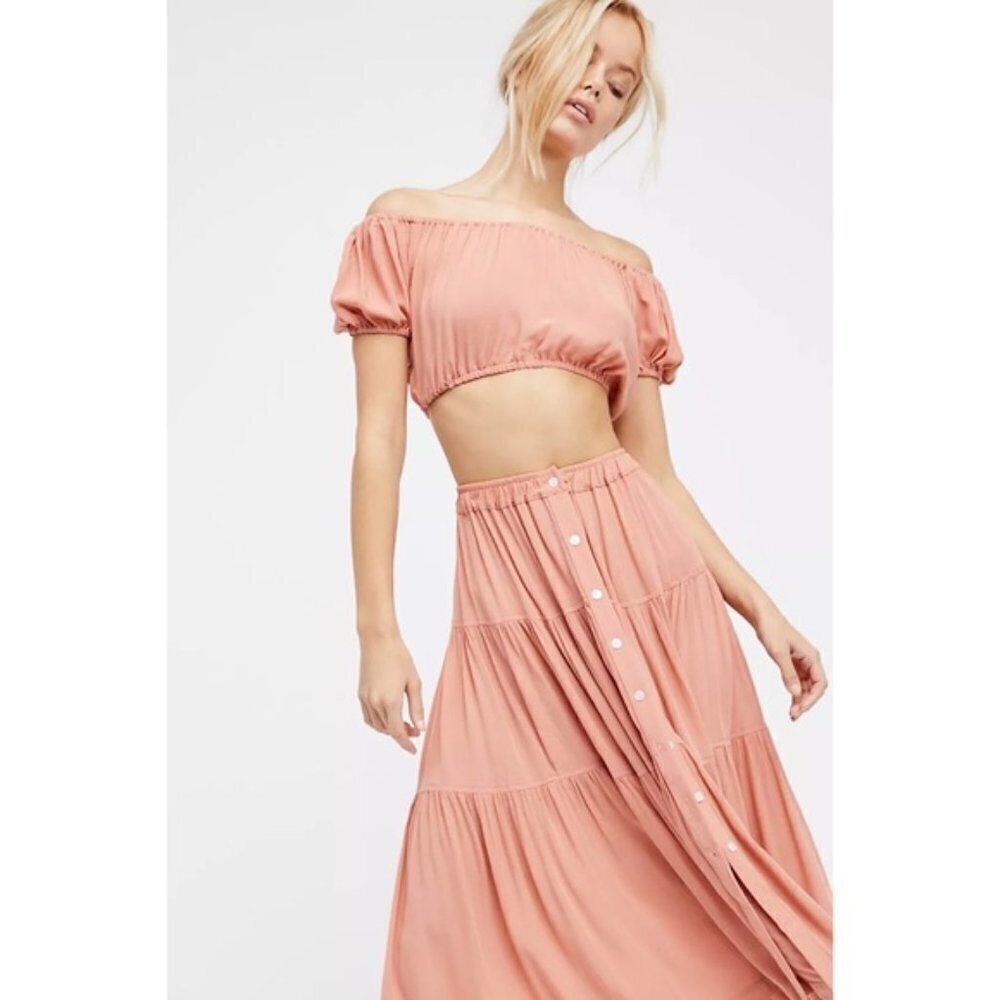 RARE Christy Dawn Margot Two Piece Rusty Peach Size XS/S